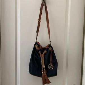 Michael Kors denim shoulder bag